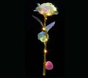 Forever Galaxy Rose-galaxy rose-24k gold rose-rose flower-rose in a glass