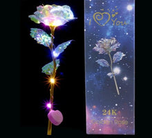 Load image into Gallery viewer, Forever Galaxy Rose-galaxy rose-24k gold rose-rose flower-rose in a glass