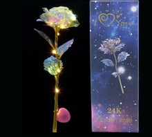 Load image into Gallery viewer, Forever Galaxy flower-Forever Galaxy Rose-galaxy rose-24k gold rose-rose flower-rose in a glass