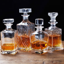 Load image into Gallery viewer, crystal-whiskey-decanter-glass-pouring-bottle-gifts-whiskey-liquor-whiskey-classic-decanter-handmade-decanter-decanter-lead-free-crystal-glass-crystal-wine-decanter-crystal-whisky-decanter-set-crystal-whisky-decanter-crystal-decanter