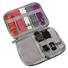 Load image into Gallery viewer, Multifunction Portable Watch Strap Organizer ¦ Travel Watch Storage Zipper Case A Wine Lovers