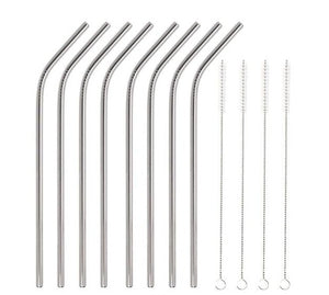 Reusable Stainless Steel Straws-Straw Metal Drinking Set & Brush-Super Gift Online