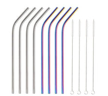 Load image into Gallery viewer, Reusable Stainless Steel Straws-Straw Metal Drinking Set &amp; Brush-Super Gift Online