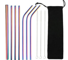 Load image into Gallery viewer, Reusable Stainless Steel Straws-Straw Metal Drinking Set &amp; Brush-Super Gift Online