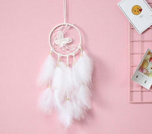 Load image into Gallery viewer, Heart Dream Catcher Feather Ornaments Wrapped Lights Girls Room Decor 