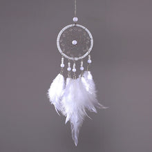 Load image into Gallery viewer, Heart Dream Catcher Feather Ornaments Wrapped Lights Girls Room Decor