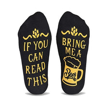 Load image into Gallery viewer, novelty socks-funky socks-amazon-mens fluffy socks-if u can read this bring me a beer socks-funny socks if you can read this bring me a beer-if you can read this bring me a beer socks uk-if you can read this bring me a beer men&#39;s socks