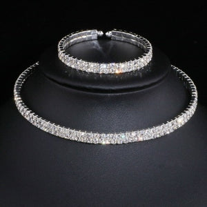Buy Crystal Rhinestone Necklace Earrings Bracelet Sets Gifts for Women 