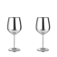Load image into Gallery viewer, glassware, drinkware, 18/8 stainless-steel, red wine glass, silver rose gold goblets, cocktail, champagne, juice drink, champagne goblet party barware, kitchen tools, 401/500ml wine glasses, cookware, 18/8 stainless-steel water bottle
