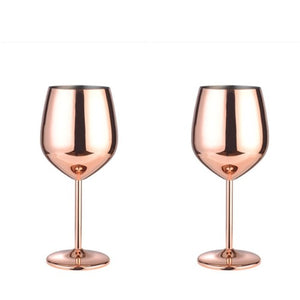 glassware, drinkware, 18/8 stainless-steel, red wine glass, silver rose gold goblets, cocktail, champagne, juice drink, champagne goblet party barware, kitchen tools, 401/500ml wine glasses, cookware, 18/8 stainless-steel water bottle