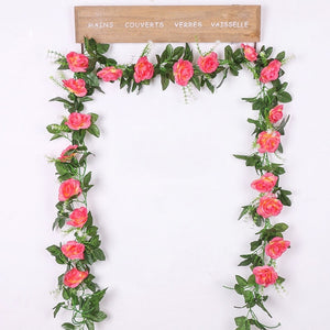 Artificial Rose Vine ¦ Fake Rose Vine & Flowers garland Artificial Plant A Wine Lovers