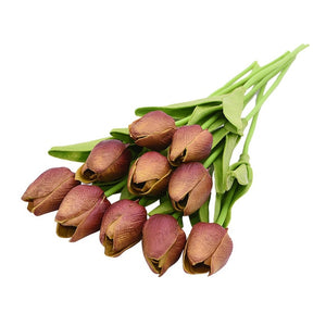 Tulips-Artificial Tulip Bouquet Flowers 