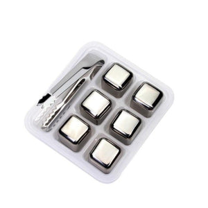 Stainless Steel Ice Cubes, Reusable Chilling Stones for Whiskey Wine 