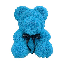 Load image into Gallery viewer, rose teddy bear uk-forever rose teddy bear uk-rose bear gift box uk-flower teddy bear uk-rose teddy bear with diamonds-rose teddy bear gift box