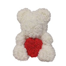 Load image into Gallery viewer, rose teddy bear uk-forever rose teddy bear uk-rose bear gift box uk-flower teddy bear uk-rose teddy bear with diamonds-rose teddy bear gift box