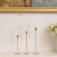 Load image into Gallery viewer, Nordic Metal Candlestick Gold Candle Holders ¦ Tea Lights Holders Gifts 