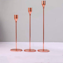 Load image into Gallery viewer, Nordic Metal Candlestick Gold Candle Holders ¦ Tea Lights Holders Gifts 