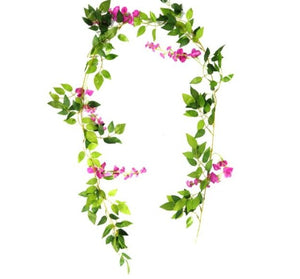 Fake Rose Ivy Vine & Flowers ¦ Garland String With Hanging Ivy Rose 