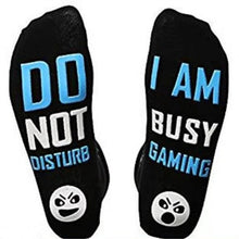 Load image into Gallery viewer, novelty socks-i am busy gaming-funky socks-designer socks-amazon-mens fluffy socks-if you can read this bring me chocolate socks uk-if you can read this bring me a beer men&#39;s socks