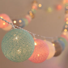 Load image into Gallery viewer, Cotton Ball LED Light String ¦ Garland Cotton Ball String Fairy Lights Decor 