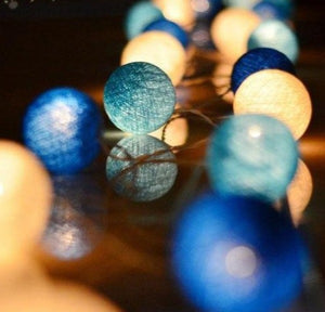 Cotton Ball LED Light String ¦ Garland Cotton Ball String Fairy Lights Decor