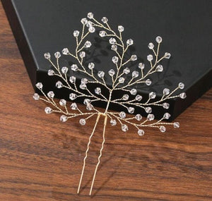 Pearl Hairpin ¦ Rhinestone Hair Ornament ¦ Wedding Hair Accessories 