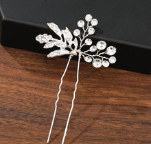 Load image into Gallery viewer, Pearl Hairpin ¦ Rhinestone Hair Ornament ¦ Wedding Hair Accessories