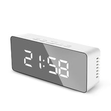Load image into Gallery viewer, home luxury led mirror alarm clock-led mirror alarm clock instructions-digital mirror alarm clock-led mirror clock dt-6507-acctim led mirrored alarm clock manual-mirror alarm clock amazon