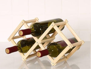 Collapsible Wooden Wine Rack-Wine Holder Storage for Wine Lovers