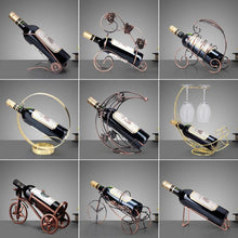 Load image into Gallery viewer, metal-wine-rack-wine-bottle-glass-holder-metal-wine-stand-holder-wine-bottle-holder-metal-sculptures-standing-metal-wine-rack-metal-wine-bottle-holder-characters-novelty-wine-bottle-holder-single-wine-bottle-holder-metal