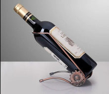 Load image into Gallery viewer, Metal Wine Rack Wine Bottle &amp; Glass Holder ¦ Metal Wine Stand Holder