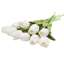 Load image into Gallery viewer, Calla Lilies Artificial Flowers Calla Lily Bouquet For Bridal Wedding ¦ White Tulip Flowers 