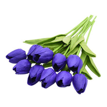 Load image into Gallery viewer, Calla Lilies Artificial Flowers Calla Lily Bouquet-Blue Tulip Flowers 