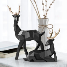 Load image into Gallery viewer, deer-statue-family-deers-figurines-resin-sculpture-home-decor-reindeer-scandinavian-home-living-room-decoration-home-gift-home-decor-deer-vintage-figurines-christmas-gift-animal-figurine