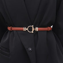 Load image into Gallery viewer, Skinny Waist Leather Belts For Women ¦ Elastic Women Chain Belts A Wine Lovers