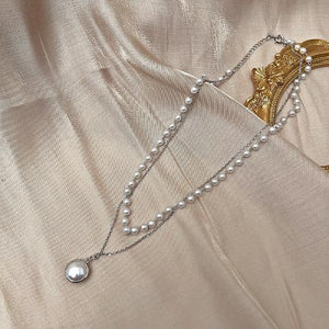 Elegant Faux White Pearl Necklace ¦ Pearl Choker Chain Necklace