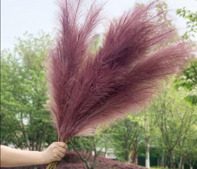 Artificial Pampas Grass Dried Reed Fake Plant Rabbit Tail Grass Flower Branch 