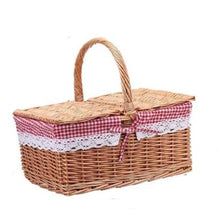 Load image into Gallery viewer, Wicker Picnic Basket-Picnic Baskets &amp; Hamper-Woven Wicker for Camping 