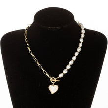 Load image into Gallery viewer, irregular-pearl-lock-chains-necklaces-for-women-gifts-pearl-lock-chains-necklace-uk-pearl-lock-chains-necklace-gold-pearl-lock-chains-necklace
