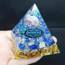 Load image into Gallery viewer, Tree of Life Orgone Amber Pyramid-Healing Chakra Energy Meditation-Super Gift Online