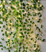 Load image into Gallery viewer,  ivy curtain lights-ivy fairy lights battery operated-kikkerland ivy string lights-fake vines with fairy lights-led wall vine lights-curtain fairy lights