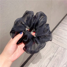 Load image into Gallery viewer, oversized organza scrunchie-hair scrunchies uk-satin scrunchies-silk scrunchies uk-how to make scrunchies