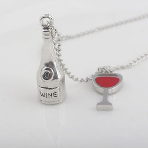 wine necklace-jewelry for wine bottles-necklace for wine bottle-wine bottle charms-wine bottle bling-wine glass lanyard