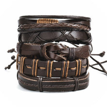 Load image into Gallery viewer, Braided Leather Bracelet ¦ Turkish Eye Wristband Leather Bracelets Gift