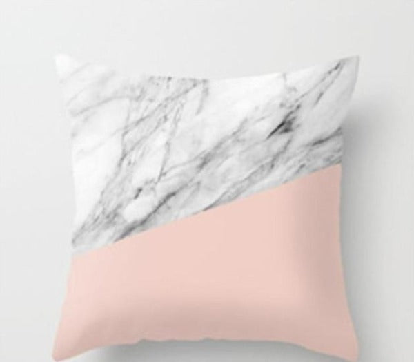 Luxury Rose Gold Marble Pillow Case Cushion Cover For Home Decor 
