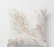 Load image into Gallery viewer, Luxury Rose Gold Marble Pillow Case Cushion Cover For Home Decor 