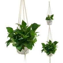 Load image into Gallery viewer, rope-plants-hanger-vintage-hook-flower-pot-holder-4-legs-string-hanging-rope-wall-art-home-garden-balcony-decoration