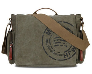  Men's Printing Messenger Bag ¦ Canvas Shoulder Laptop Bags Postman Bag 
