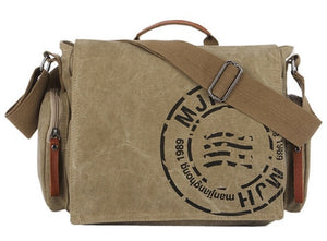 Men's Printing Messenger Bag ¦ Canvas Shoulder  Laptop Bags Postman Bag 