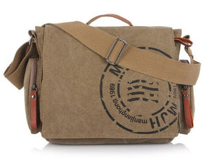 Men's Printing Messenger Bag ¦ Canvas Shoulder Laptop Bags Postman Bag